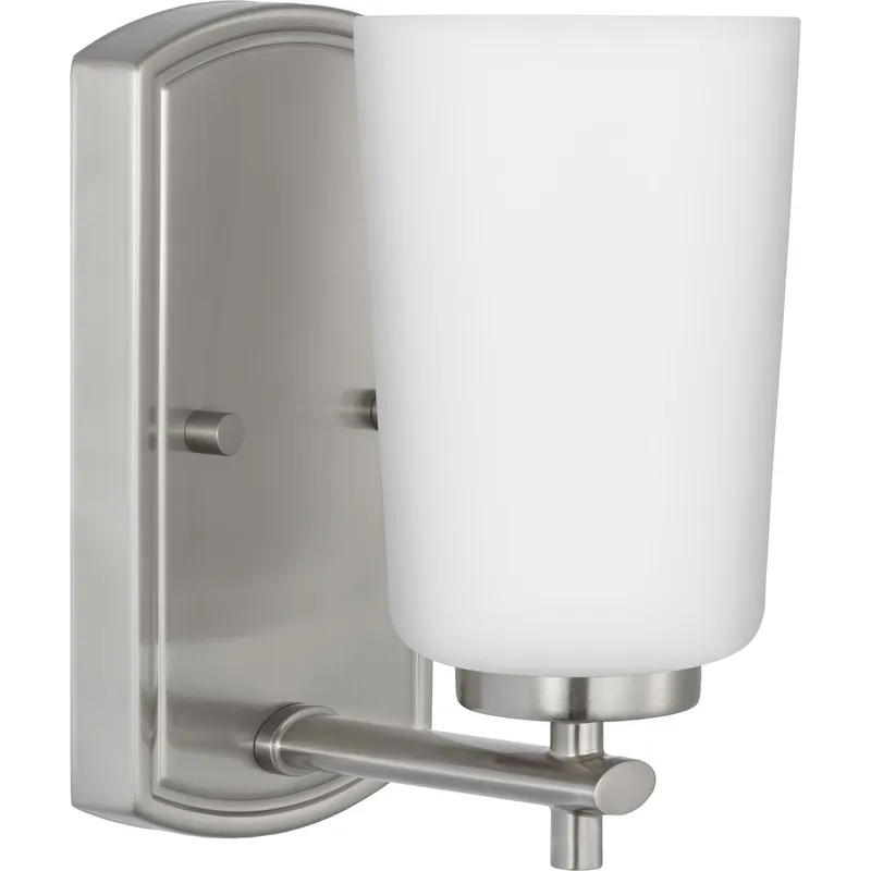 Adley Collection One-Light Etched Opal Glass Bath Vanity Light — Progress Lighting LED Wall Lights  