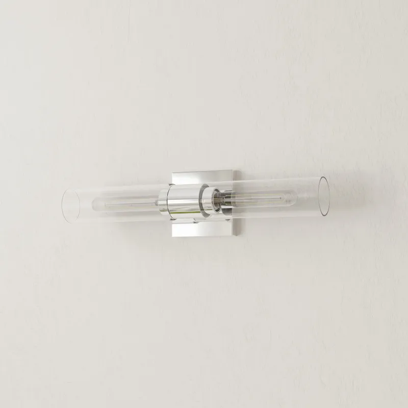Clarion Collection Two-Light Clear Glass Bath Vanity Wall Light — Progress Lighting LED Wall Lights  