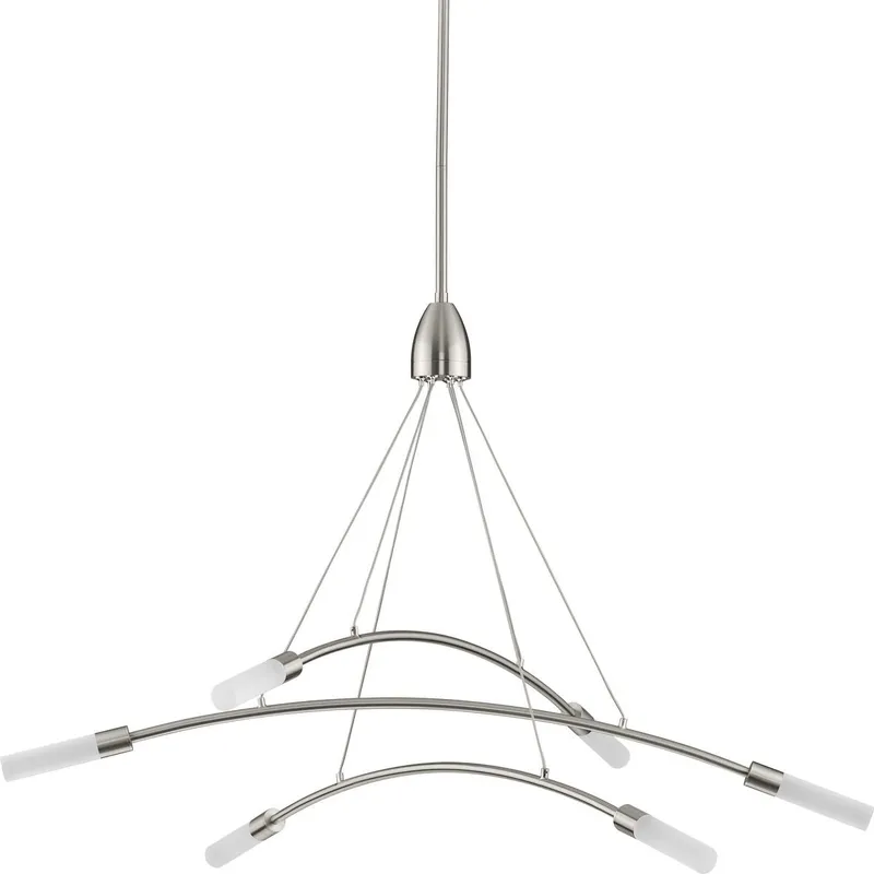 Kylo LED Collection Six-Light Frosted Acrylic Chandelier Light — Progress Lighting LED Landscape Lights  