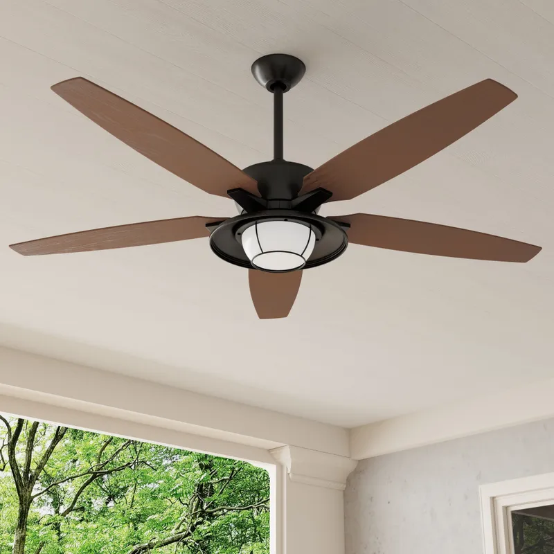Montague Collection 60" Indoor/Outdoor Five-Blade Ceiling Fan — Progress Lighting LED Lighting Controls  