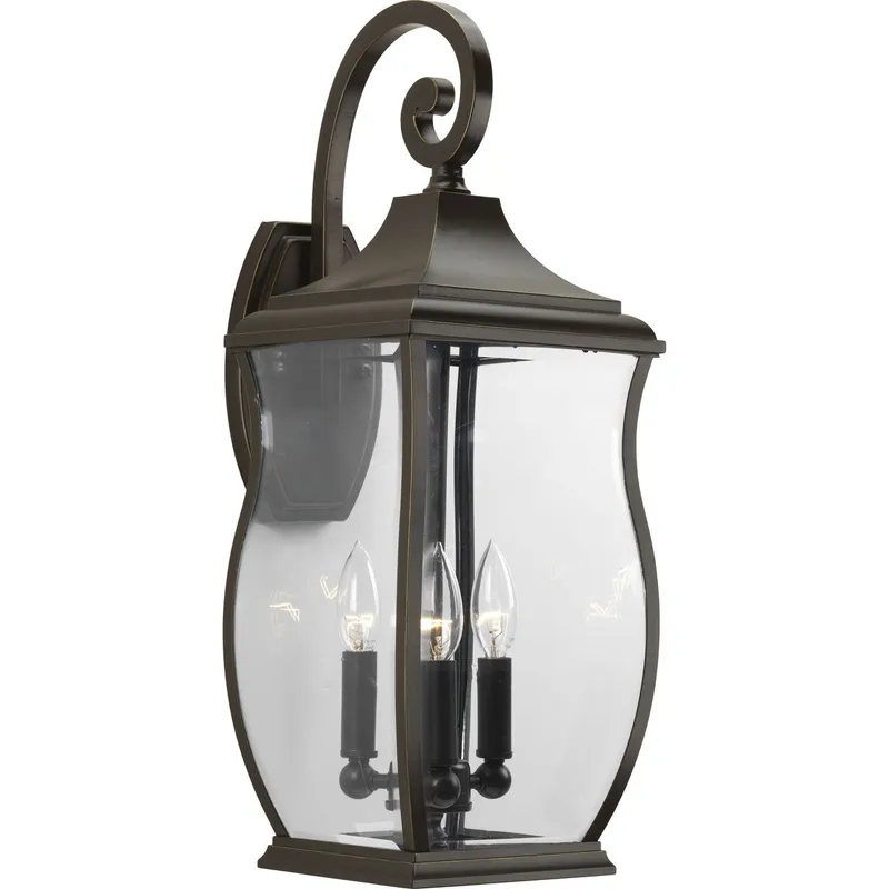 Township Collection Three-Light Large Wall Lantern — Progress Lighting LED Wall Lights  