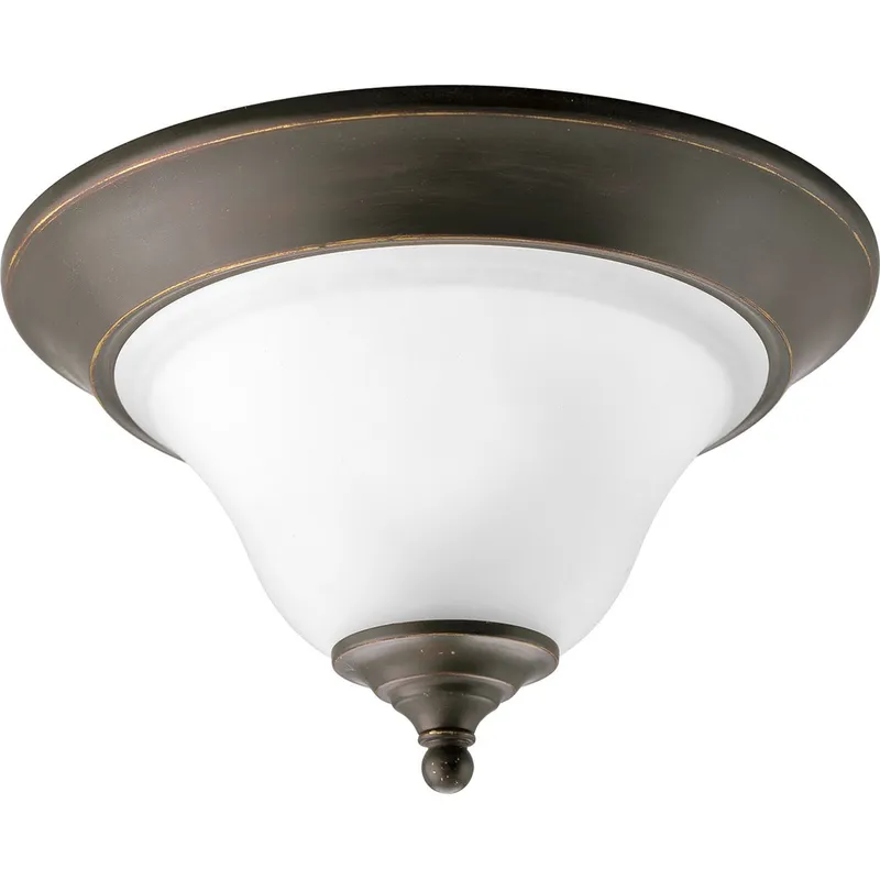 Trinity Collection One-Light 12-1/2" Close-to-Ceiling — Progress Lighting LED Post Top Lights  