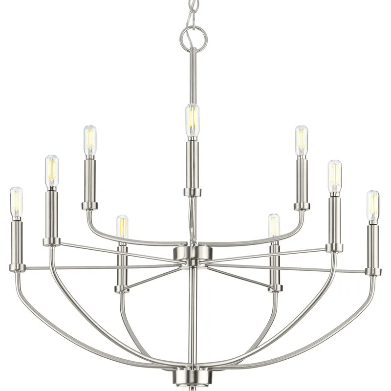 Leyden Collection Nine-Light Chandelier Light — Progress Lighting LED Landscape Lights  