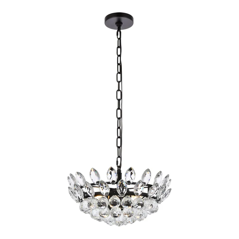 1104D16BK — Elegant Lighting LED Pendant Lights 120.0W 