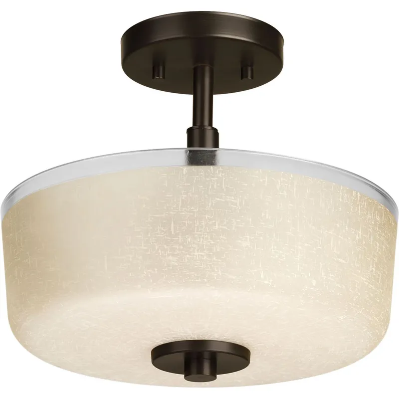 Alexa Collection Two-Light 12-1/4" Semi-Flush — Progress Lighting LED Post Top Lights  