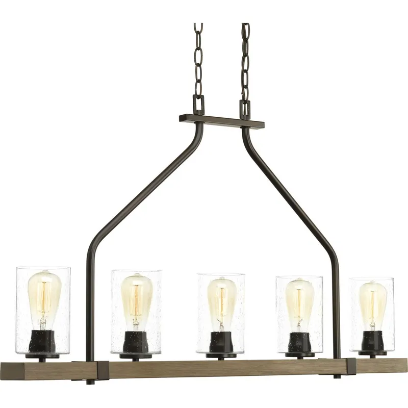 Barnes Mill Collection Five-Light Linear Chandelier — Progress Lighting LED Linear Lights  
