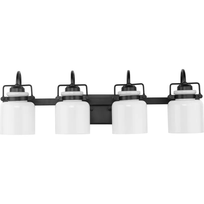 Fessler Collection Four-Light Opal Glass Bath Light — Progress Lighting LED Wall Lights  