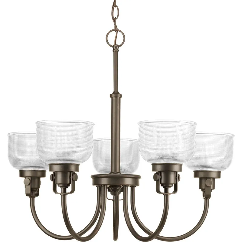 Archie Collection Five-Light Double Prismatic Glass Chandelier — Progress Lighting LED Landscape Lights  