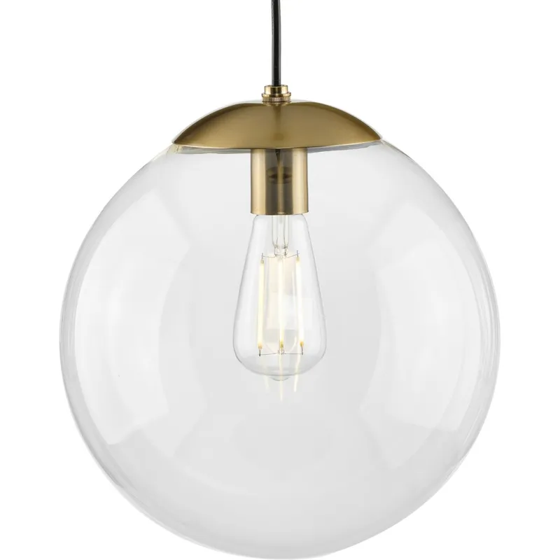 Atwell Collection 12-inch Clear Glass Globe Large Hanging Pendant Light — Progress Lighting LED Landscape Lights  