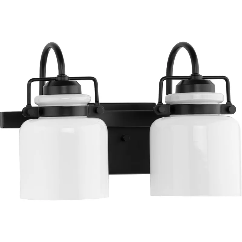 Fessler Collection Two-Light Opal Glass Bath Light — Progress Lighting LED Wall Lights  