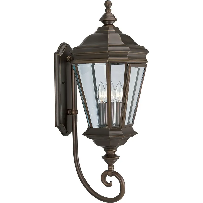 Crawford Collection Three-Light Wall Lantern — Progress Lighting LED Wall Lights  