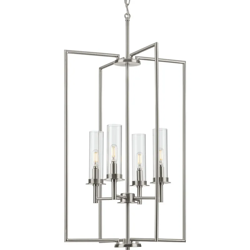 Kellwyn Collection Four-Light Clear Glass Foyer Pendant Light — Progress Lighting LED Landscape Lights  