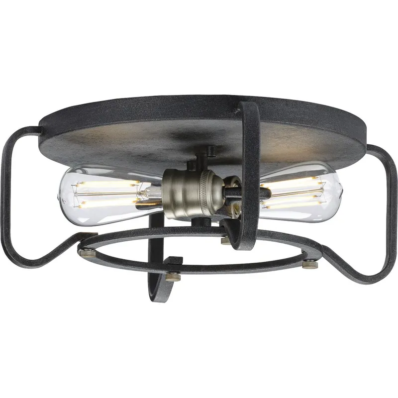 Foster Collection 16" Two-Light Flush Mount — Progress Lighting LED Post Top Lights  