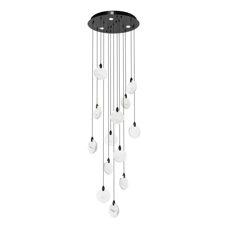 1012D24BK-01CR — Elegant Lighting LED Pendant Lights 26.0W 3500K