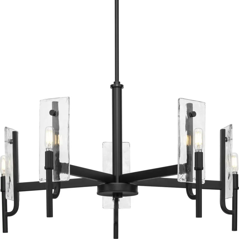 Rivera Collection Five-Light Chandelier — Progress Lighting LED Landscape Lights  