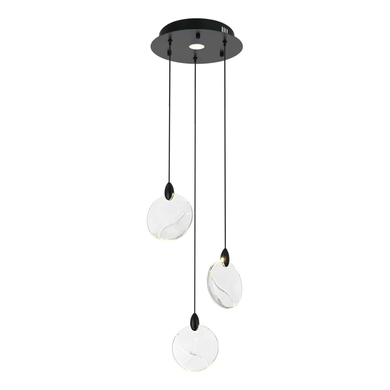 1012D12BK-01CR — Elegant Lighting LED Pendant Lights 6.0W 3500K