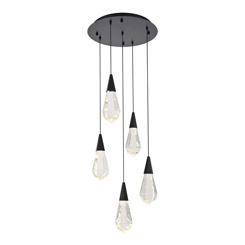 1013D16BK-02CR — Elegant Lighting LED Pendant Lights 10.0W 3500K