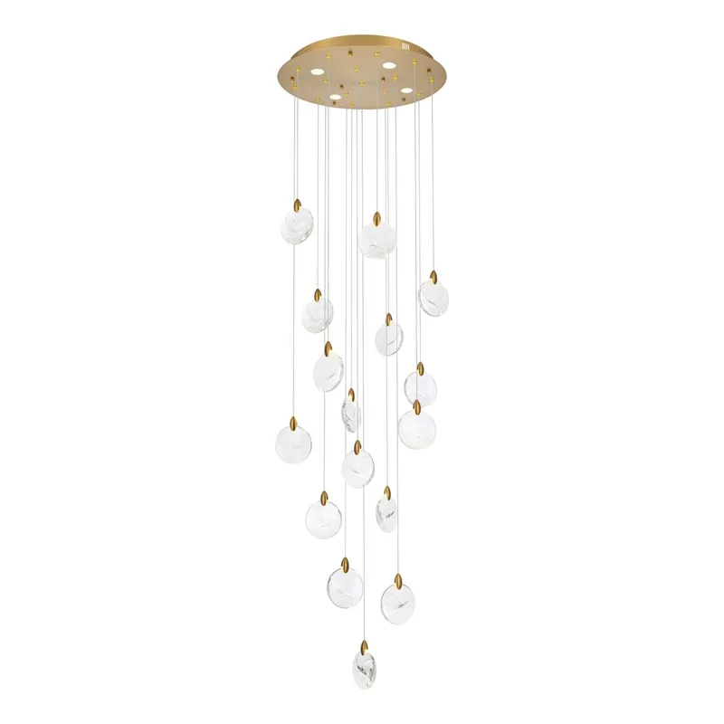 1012D28SG-01CR — Elegant Lighting LED Pendant Lights 32.0W 3500K