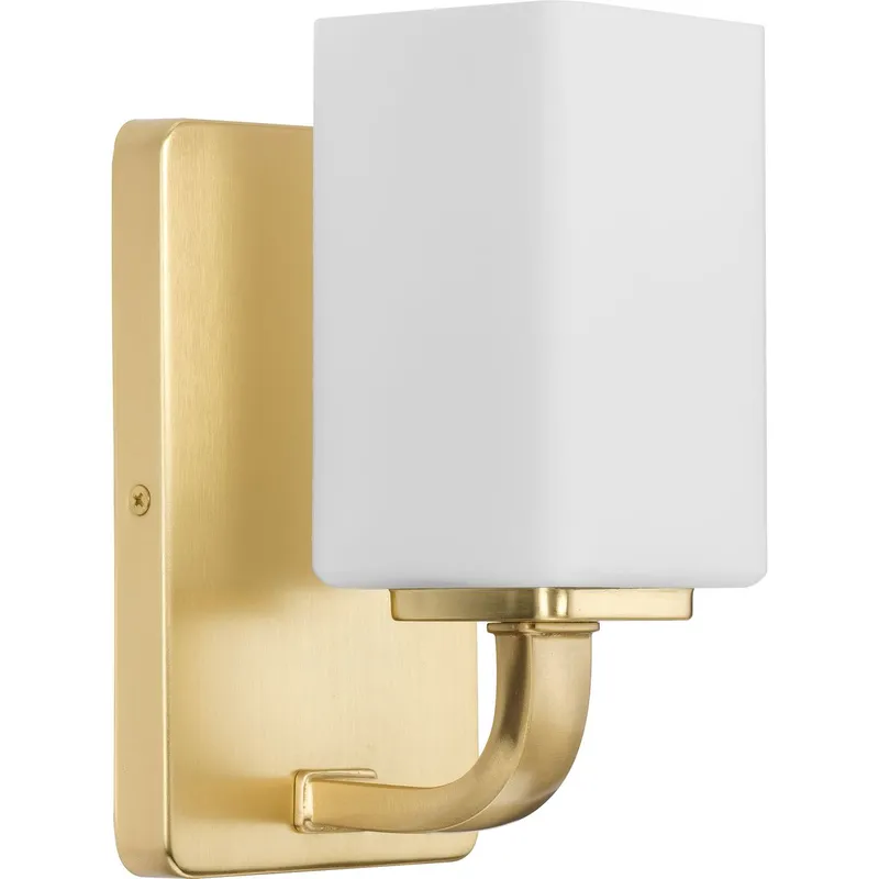 Cowan Collection One-Light Etched Opal Glass Bath Vanity Light — Progress Lighting LED Wall Lights  