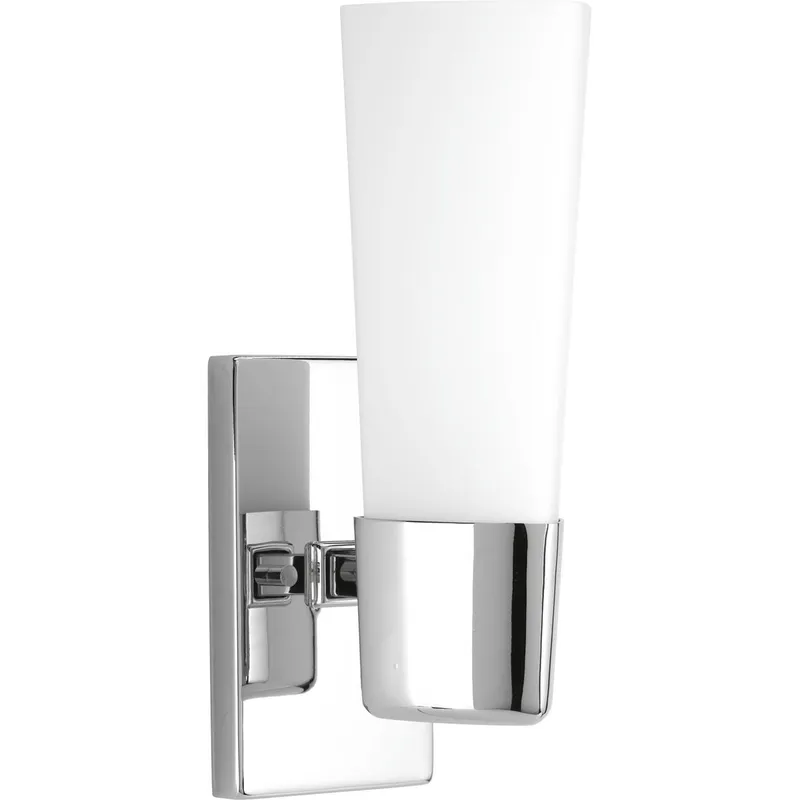 Zura Collection One-Light Etched Opal Glass Bath Vanity Light — Progress Lighting LED Wall Lights  
