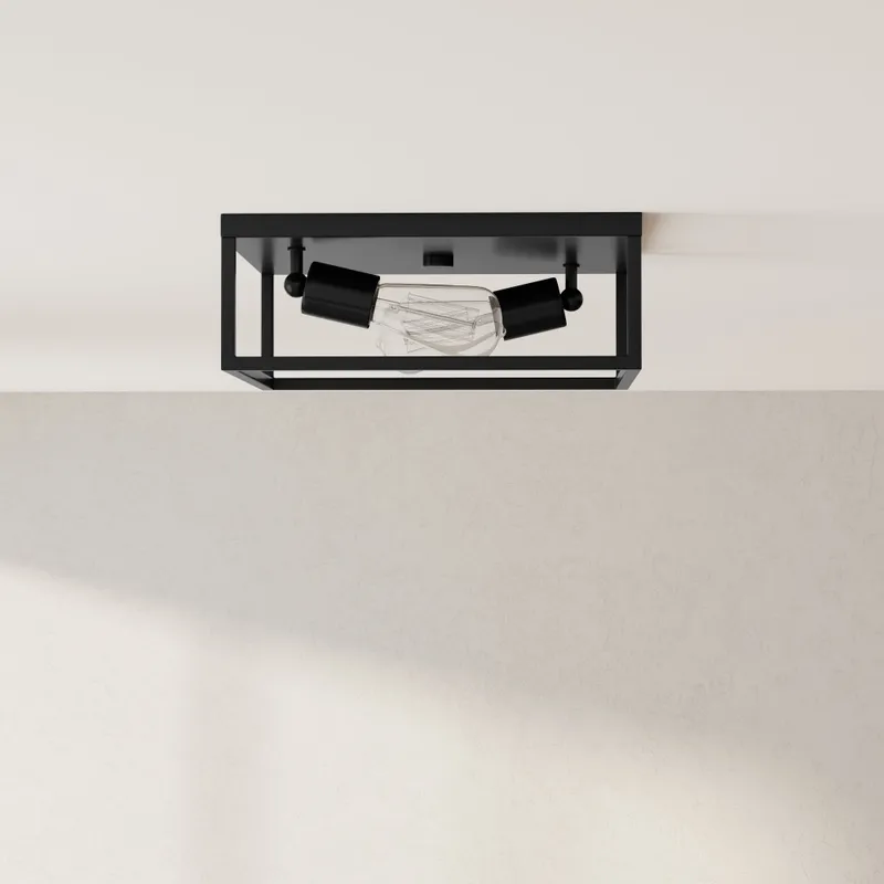 Perimeter Collection Two-Light Flush Mount Ceiling Light — Progress Lighting LED Post Top Lights  