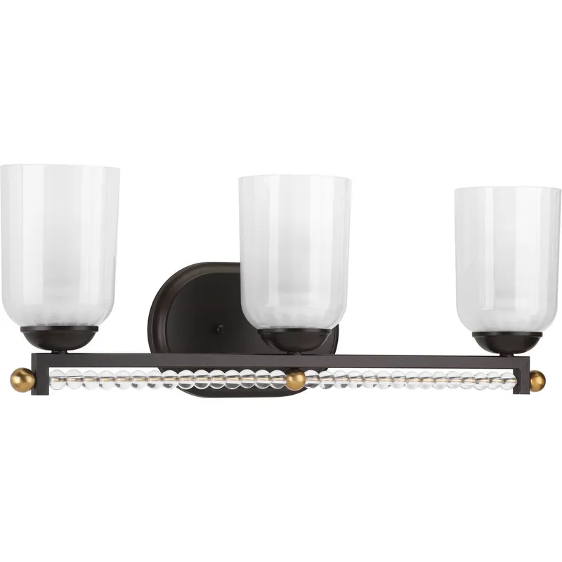 Carlyn Collection Three-Light Bath & Vanity — Progress Lighting LED Wall Lights  