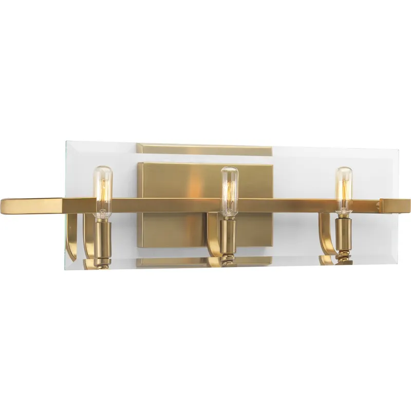 Cahill Collection Three-Light Clear Glass Bath Vanity Light — Progress Lighting LED Wall Lights  