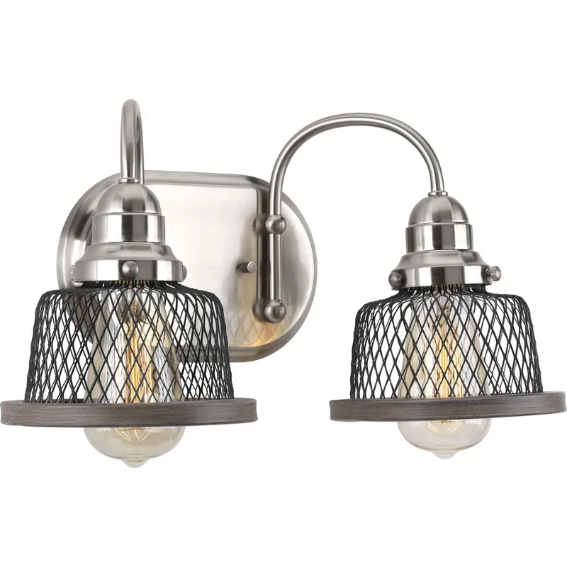 Tilley Collection Two-Light Bath Vanity Light — Progress Lighting LED Wall Lights  