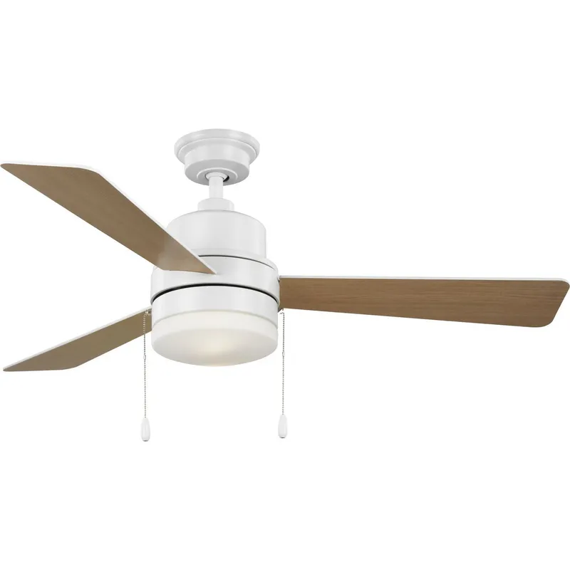 Trevina V 52" 3-Blade Indoor Ceiling Fan with Light Kit and White Opal Shade — Progress Lighting LED Post Top Lights  