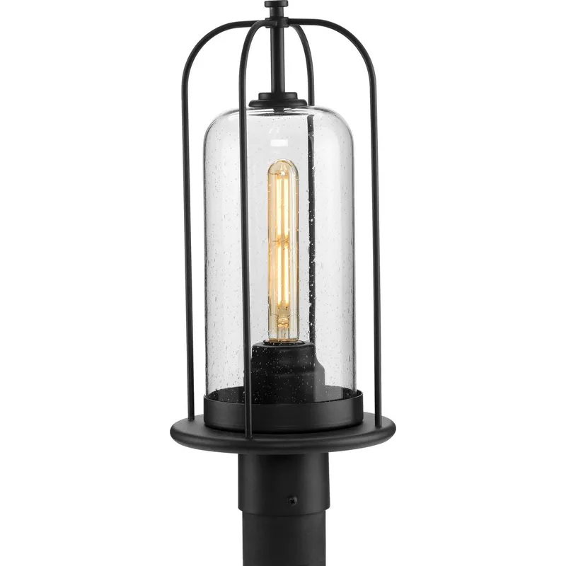 Watch Hill Collection One-Light Clear Seeded Glass Outdoor Post Lantern — Progress Lighting LED Lighting Controls  