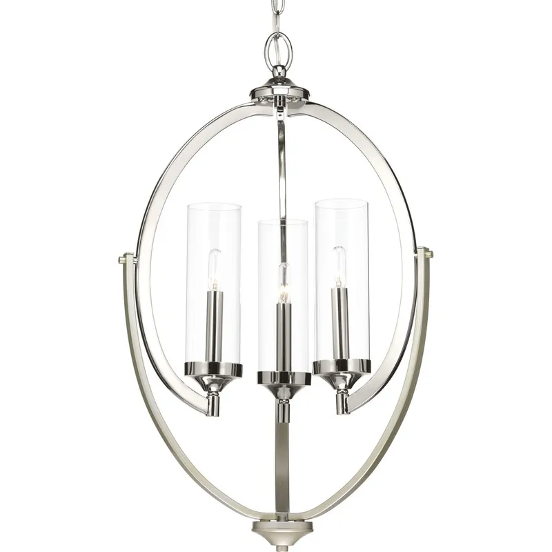 Evoke Collection Three-Light Clear Glass Chandelier Light — Progress Lighting LED Landscape Lights  