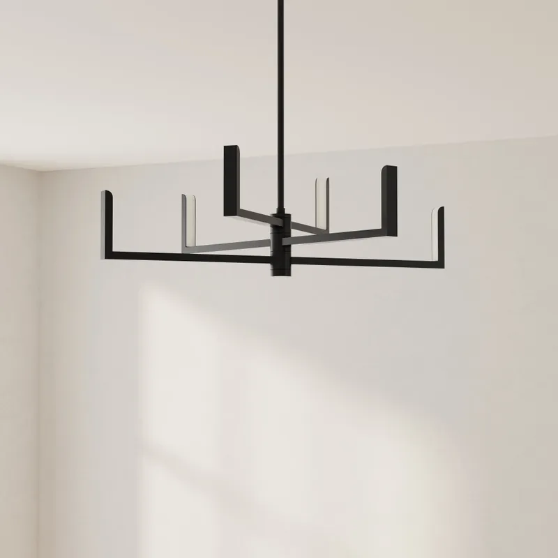Pivot LED Collection Six-Light Chandelier with Downlight — Progress Lighting LED Downlights  