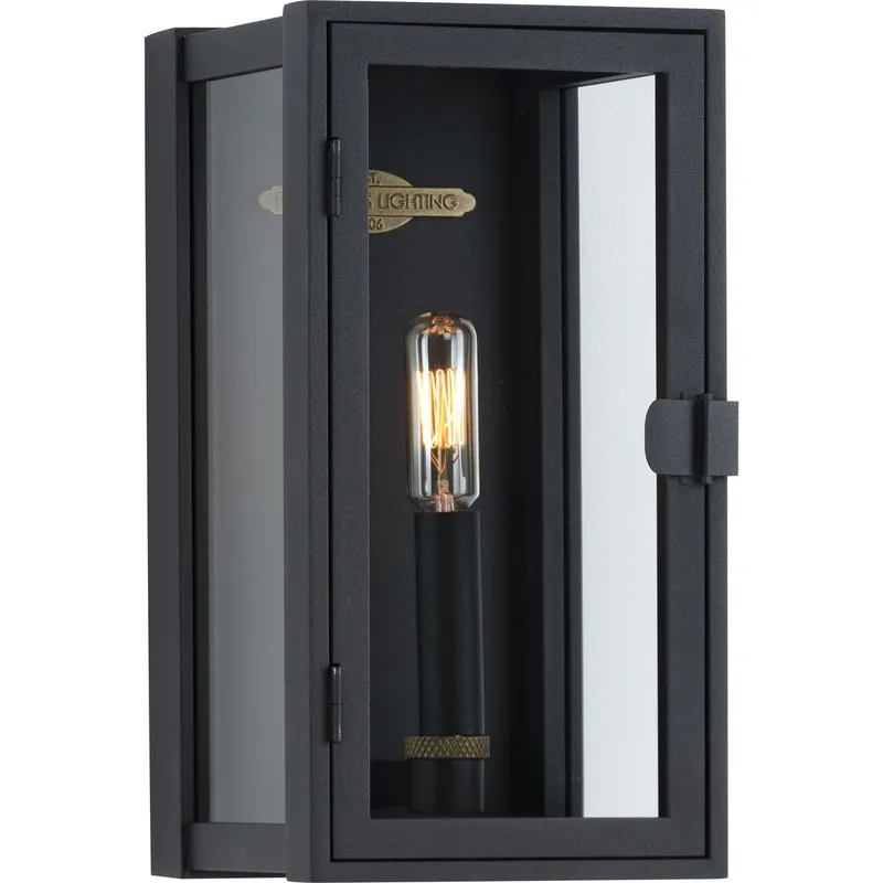 Stature Collection One-Light Clear Glass Small Outdoor Wall Lantern — Progress Lighting LED Wall Lights  