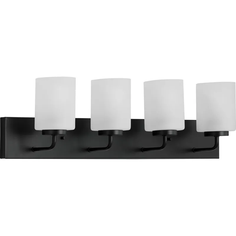Merry Collection Four-Light Etched Glass Bath Vanity Wall Light — Progress Lighting LED Wall Lights  