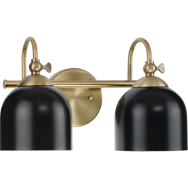 Dalton Collection Two-Light Metal Shade Bath Vanity Light — Progress Lighting LED Wall Lights  