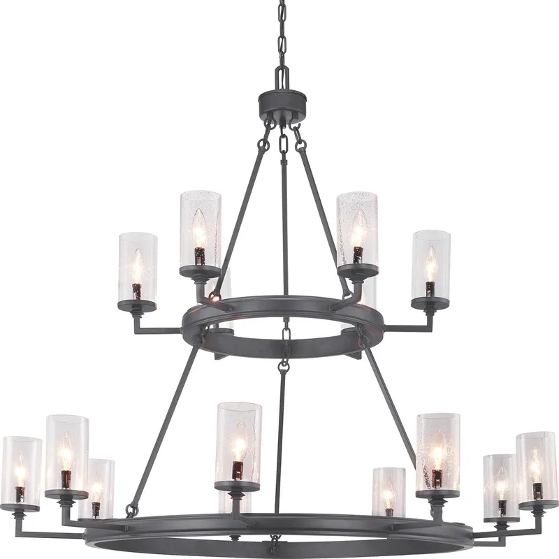 Gresham Collection Fifteen-Light Clear Seeded Glass Chandelier Light — Progress Lighting LED Landscape Lights  