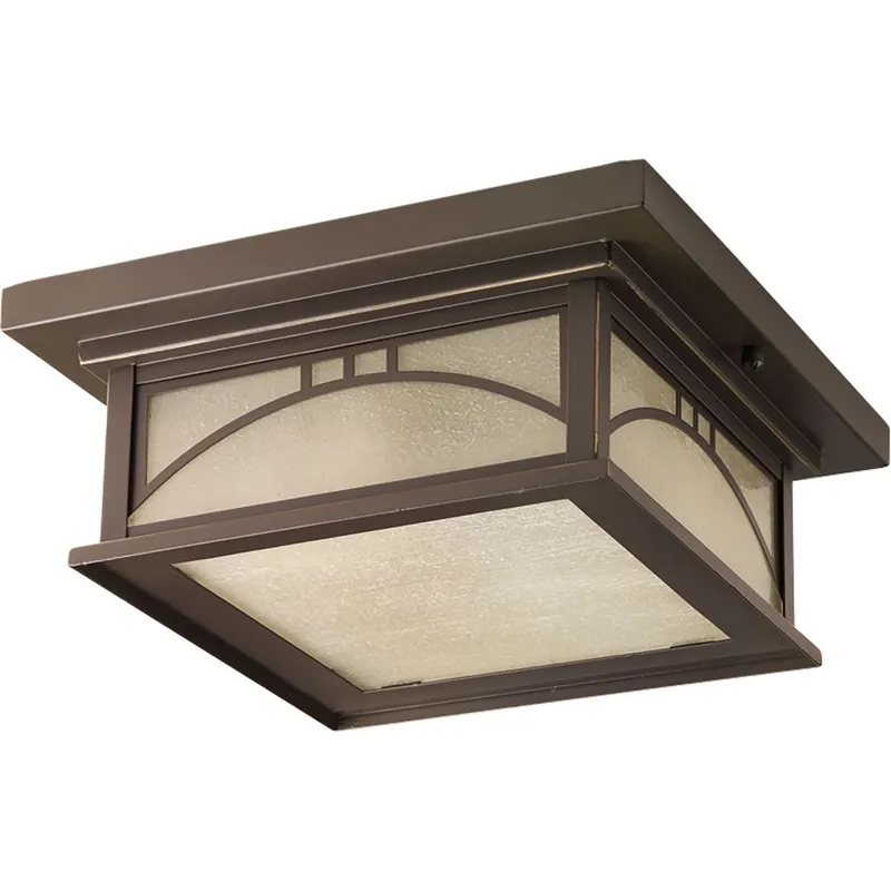 Residence Collection Two-Light 12" Outdoor Flush Mount CTC — Progress Lighting LED Post Top Lights  