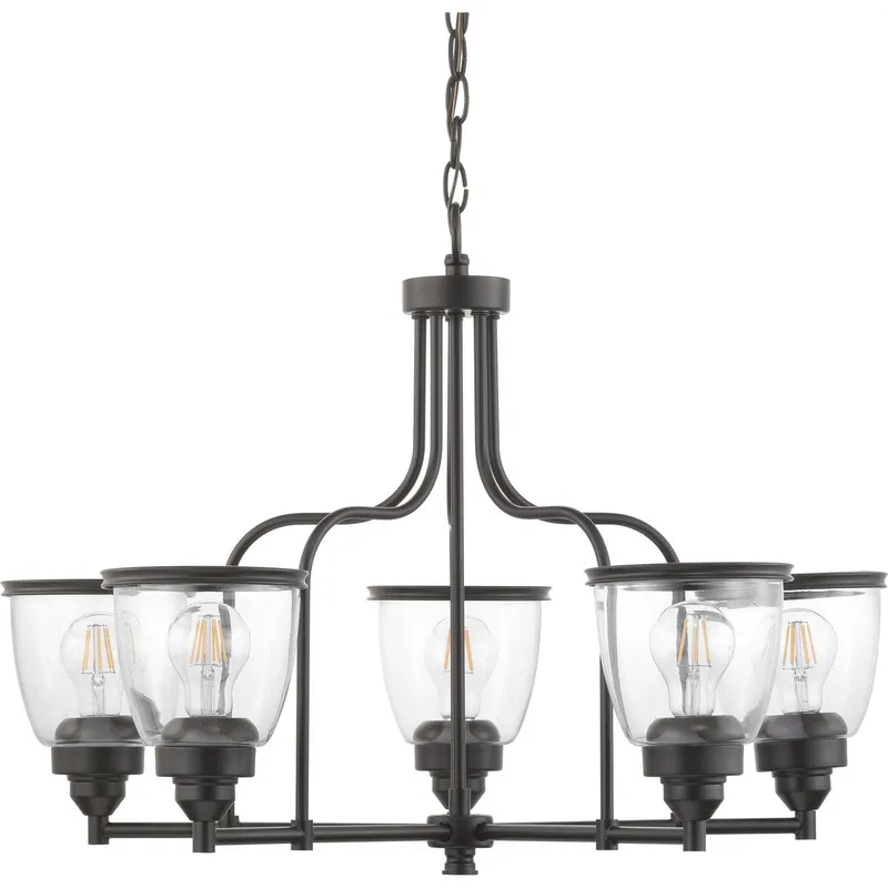 Saluda Collection Five-Light Chandelier — Progress Lighting LED Landscape Lights  