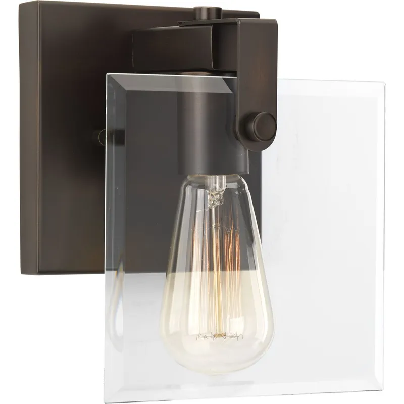 Glayse Collection One-Light Clear Glass Bath Vanity Light — Progress Lighting LED Wall Lights  