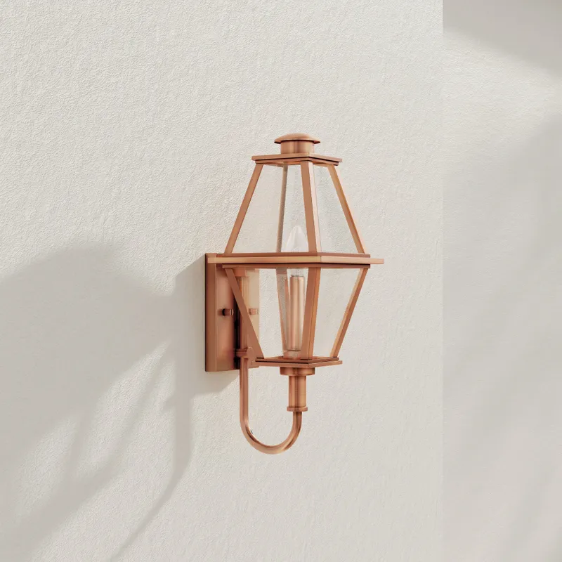 Bradshaw Collection One-Light Clear Glass Small Outdoor Wall Lantern — Progress Lighting LED Wall Lights  