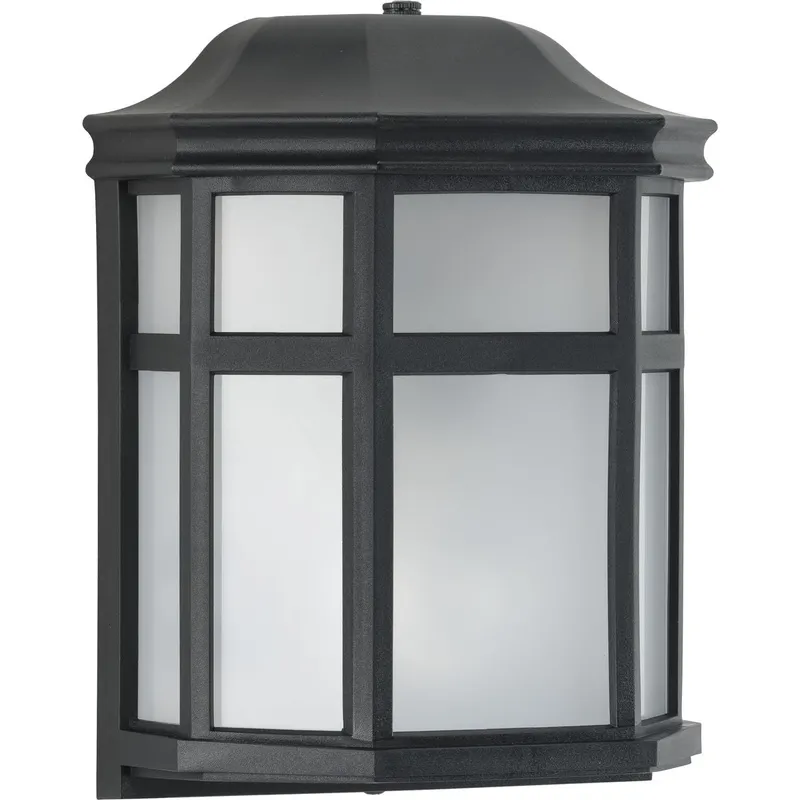 Milford Non-Metallic Lantern Collection One-Light Frosted Shade Outdoor Wall Lantern Light — Progress Lighting LED Wall Lights  