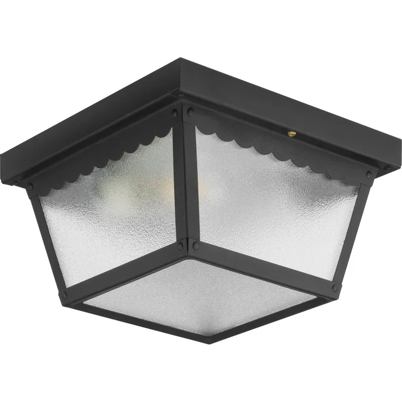 Two-Light 9-1/4" Flush Mount for Indoor/Outdoor use — Progress Lighting LED Wall Lights  