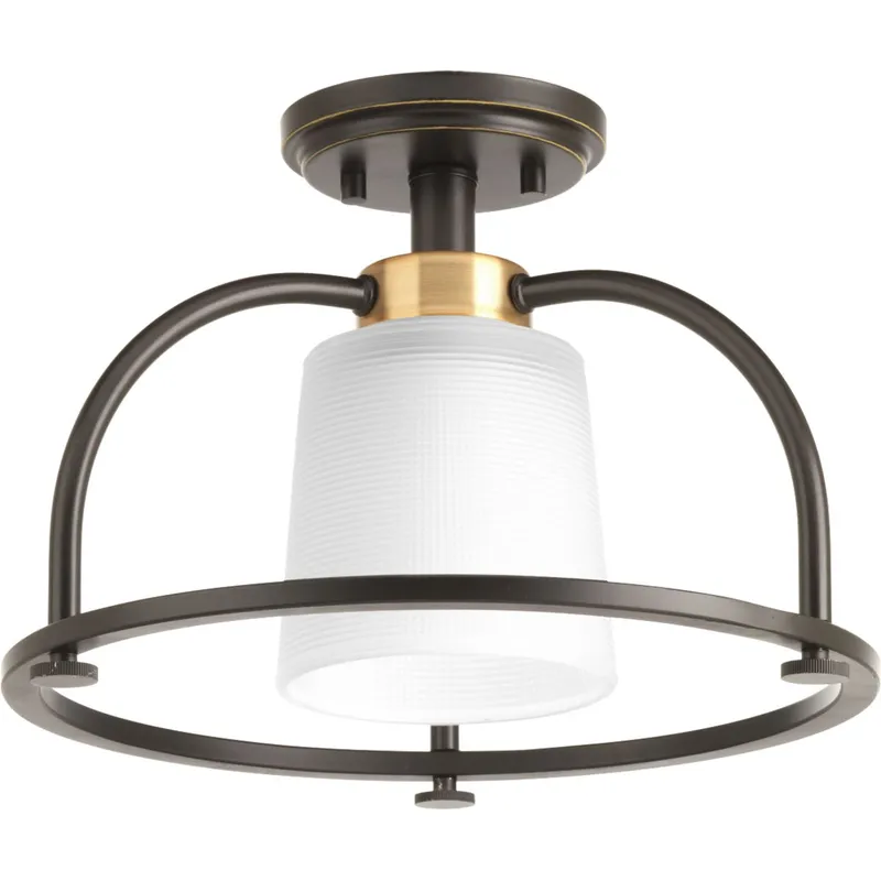 West Village Collection 13-1/2" One-Light Semi-Flush Convertible — Progress Lighting LED Post Top Lights  