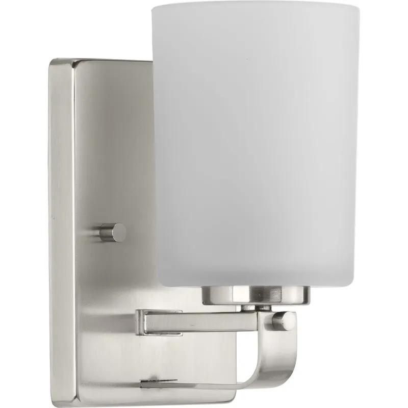 League Collection One-Light Etched Glass Bath Vanity Light — Progress Lighting LED Wall Lights  