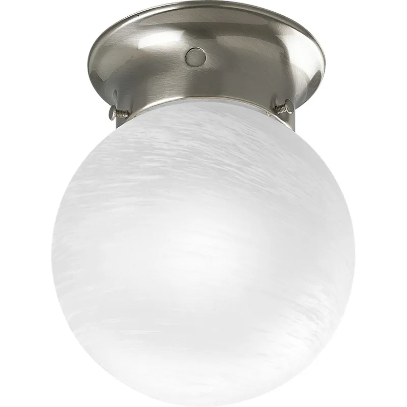 Glass Globes Collection 6" One-Light Close-to-Ceiling — Progress Lighting LED Post Top Lights  