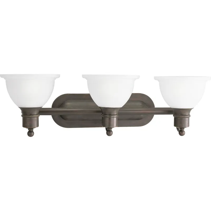 Madison Collection Three-Light Etched Glass Bath Vanity Light — Progress Lighting LED Wall Lights  