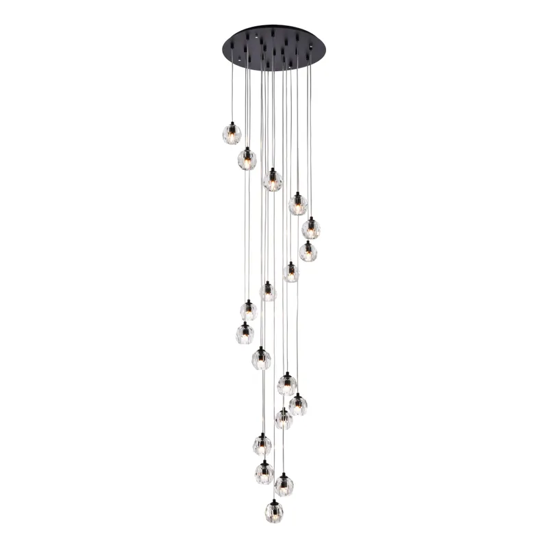 3505D20BK — Elegant Lighting LED Pendant Lights 180.0W 