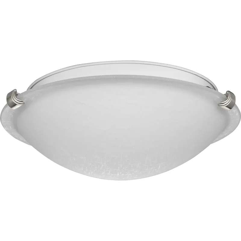 Linen Dome 12-1/4" Two-Light Etched Linen Glass Flush-Mount Light — Progress Lighting LED Post Top Lights  