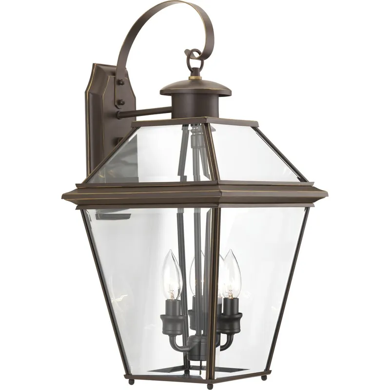 Burlington Collection Three-Light Large Wall Lantern — Progress Lighting LED Wall Lights  