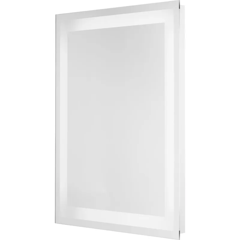 Captarent Collection 30x36 in. Rectangular Illuminated Integrated LED White Mirror — Progress Lighting LED Wall Lights  